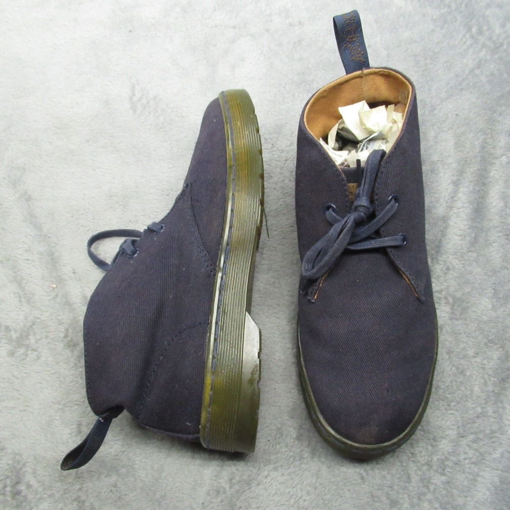 Dr Martens Shoes Unisex Mens 7 Women 8 Blue Mayport Canvas Chukka Casual Dress